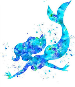 259x300 Gift 5d Cross Stitch Watercolor Painting Cartoon Mermaid Diamond