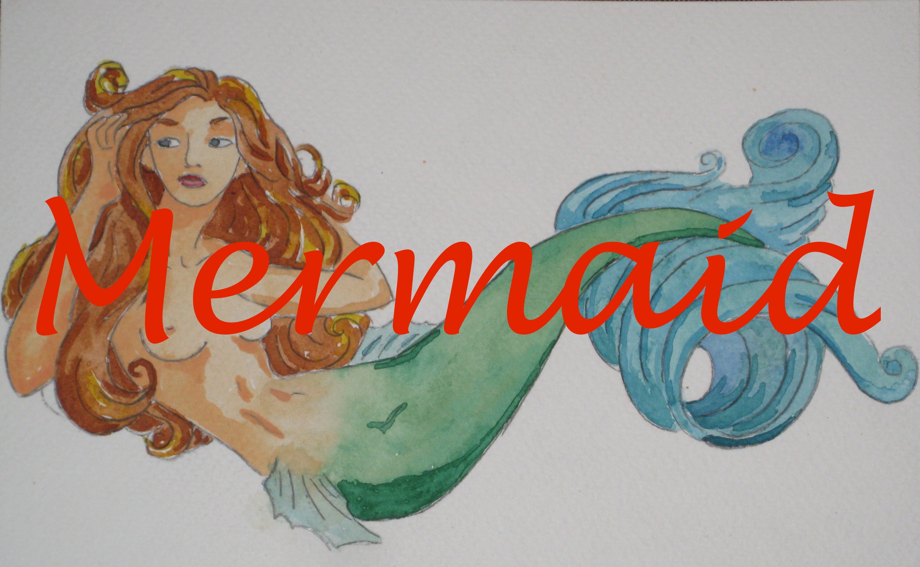 3143x1937 How To Paint A Mermaid In Watercolour Watercolor Woman Tail Fin