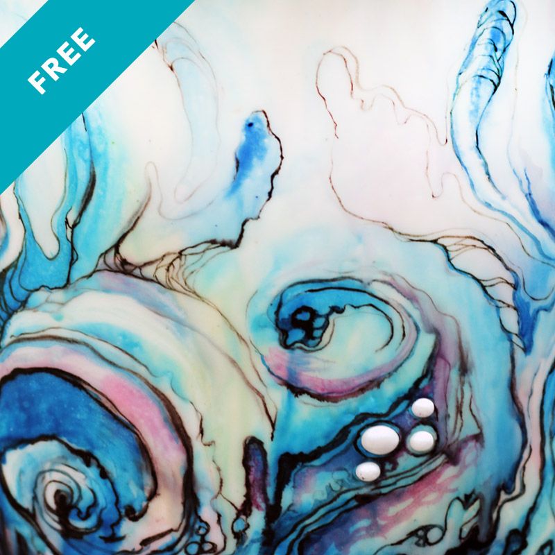 800x800 Mermaid Wash Hand Painted Cake