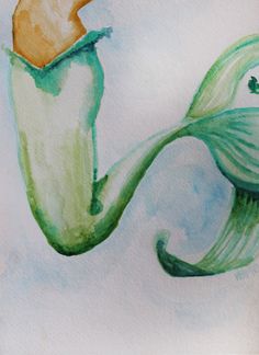 236x324 Night Mermaid With Orb Watercolor Painting Print Mermaid