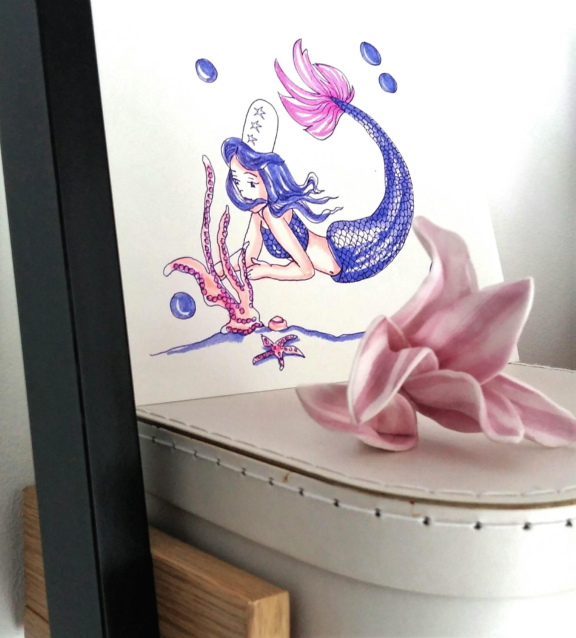 1972x2186 Wall Decoration, Purple, Watercolor Painting, Original Painting