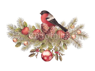 400x297 Merry Christmas Watercolor Drawing Buy Photos Ap Images