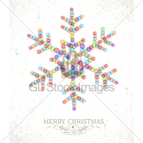 500x500 Merry Christmas Watercolor Snowflake Illustration Gl Stock Images