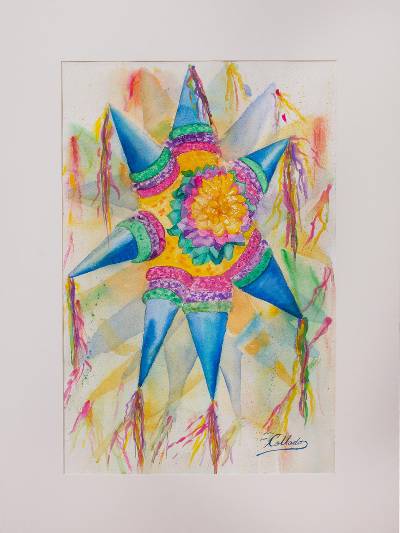 400x533 Original Signed Watercolor Painting Of A Mexican