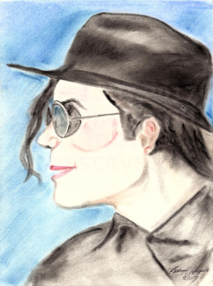300x403 Michael Jackson Pastel On Watercolor Paper, 9x12
