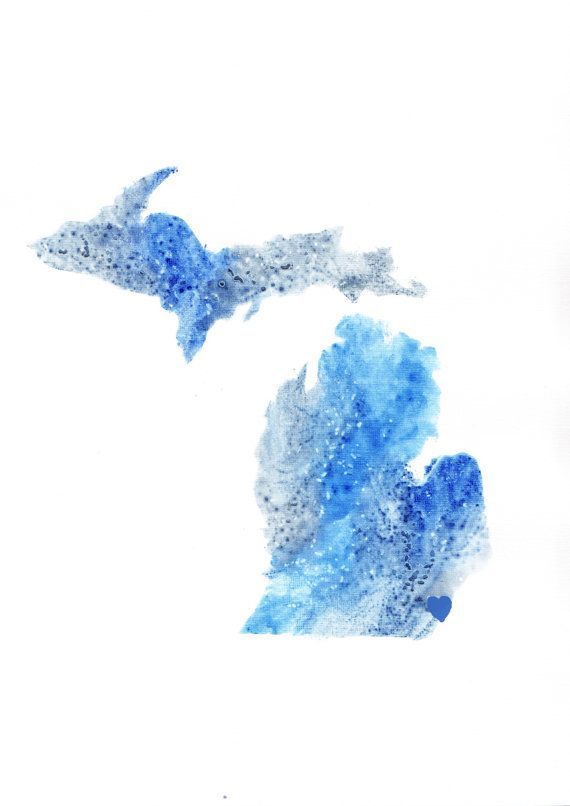 570x806 Michigan Watercolor