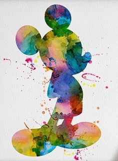 236x321 Mickey Mouse Watercolor Art Print Disney Amp Pixar