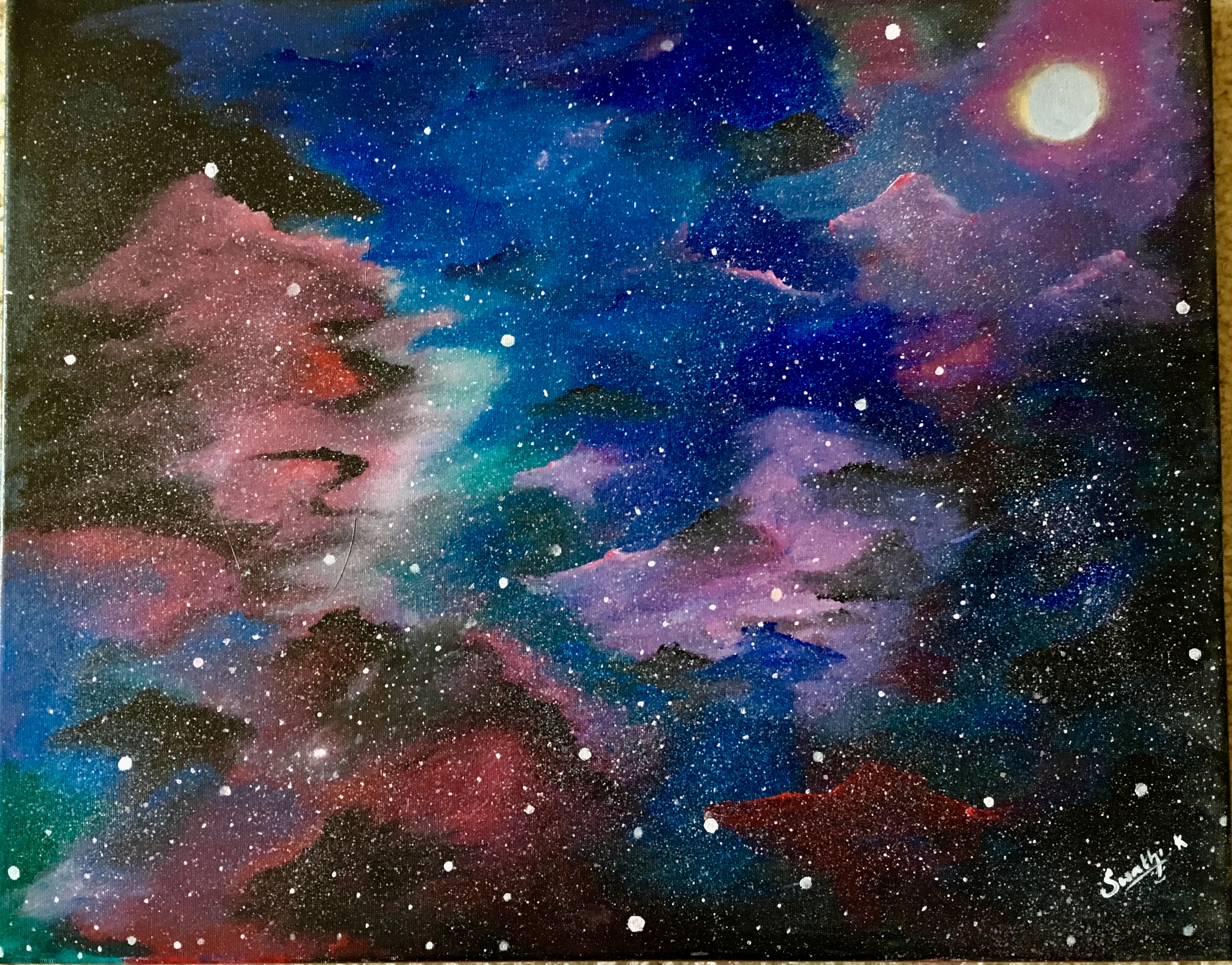 3568x2794 Milky Way Original Abstract Acrylic Painting Swathiartwork