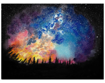 340x270 Watercolor Milky Way Etsy