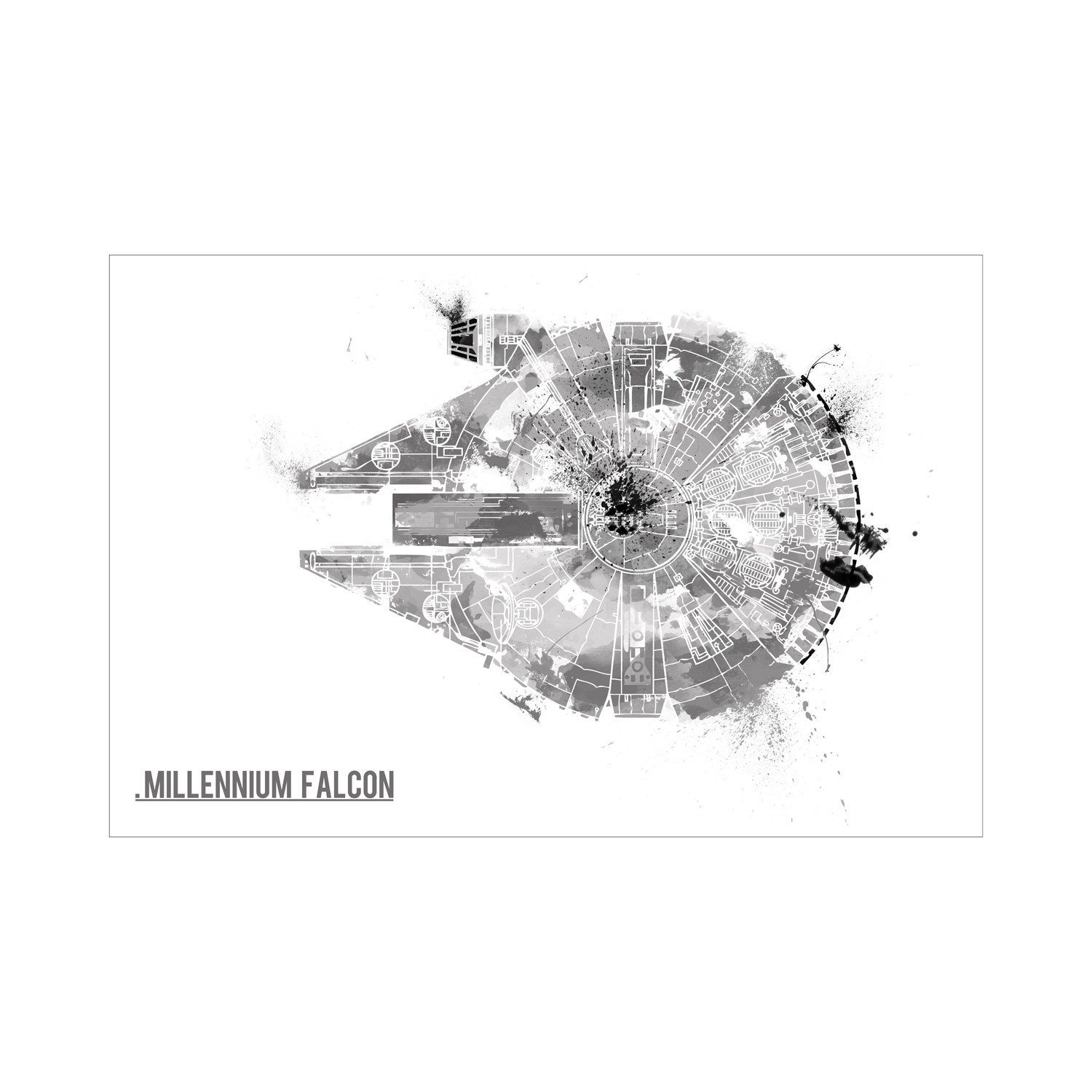 1500x1500 Star Wars Harshness Millennium Falcon (16l X 12h