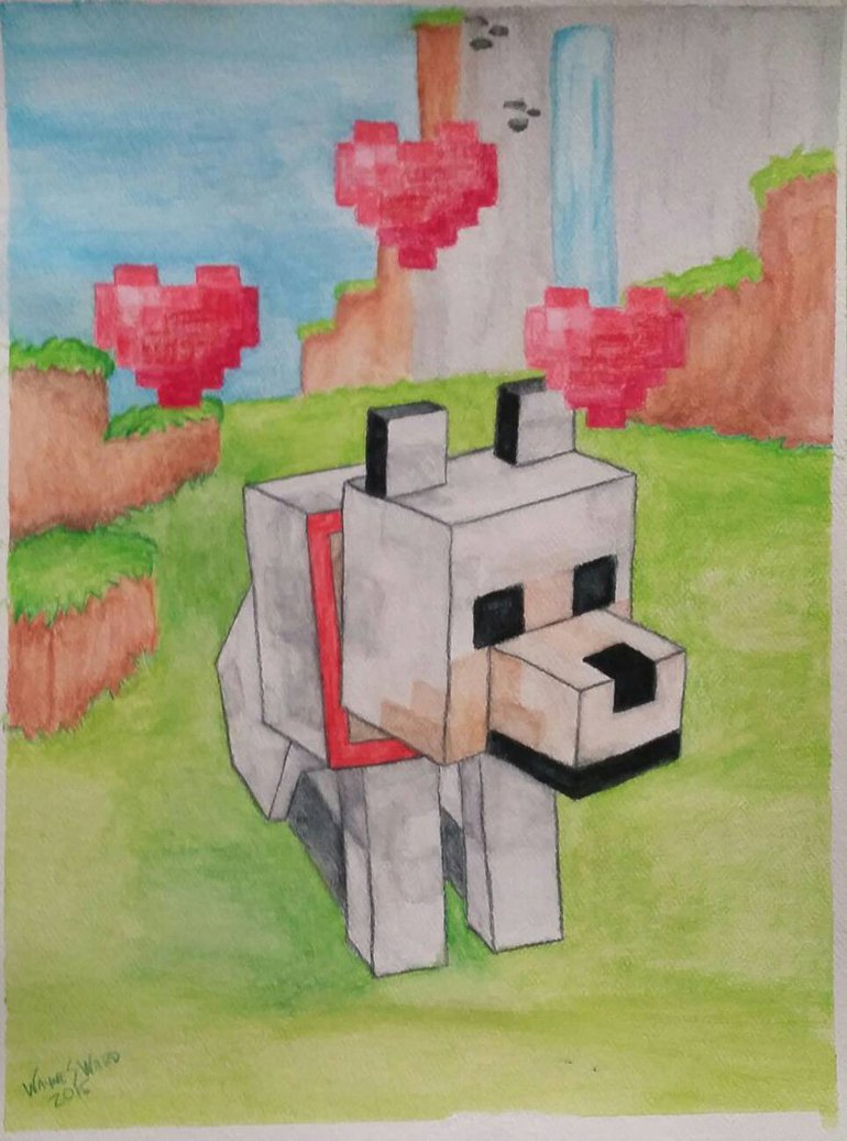 770x1037 Minecraft Wolfdog By Vampslayr4