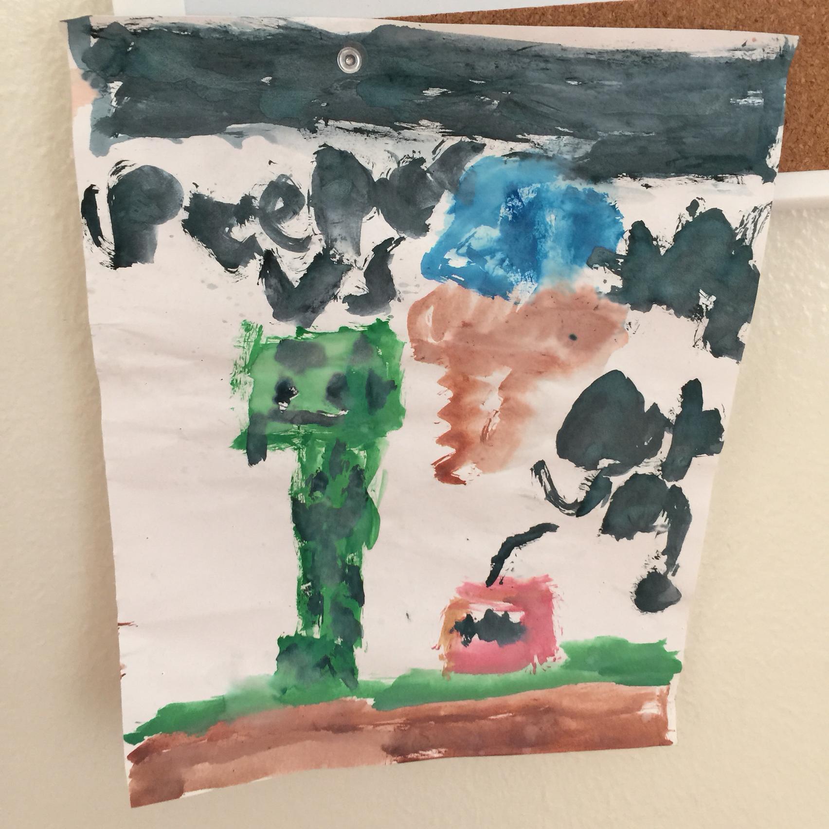 1704x1704 Minecraft Watercolor By My 9 Year Old