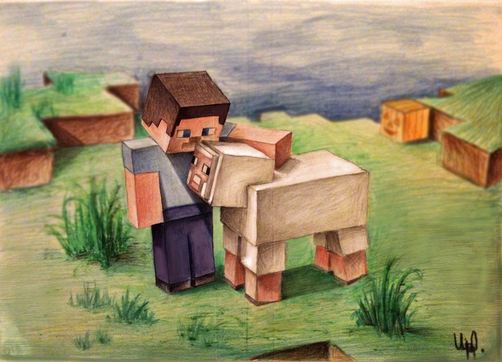 1984x1432 Speed Drawing Minecraft