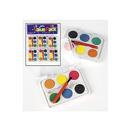 425x425 Dozen Mini Kids Watercolor Paint Sets With Brush