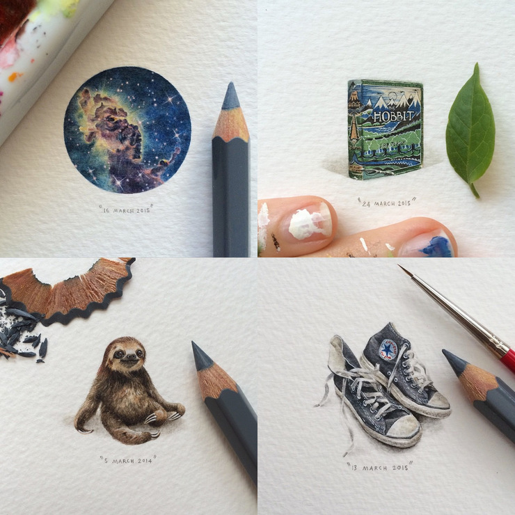 740x740 Detailed Miniature Watercolor Paintings By Lorraine Loots 02