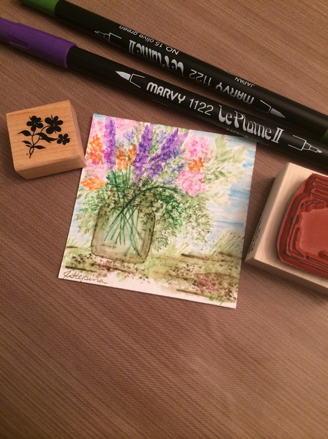 478x640 How To Create A Mini Watercolor With Stamps