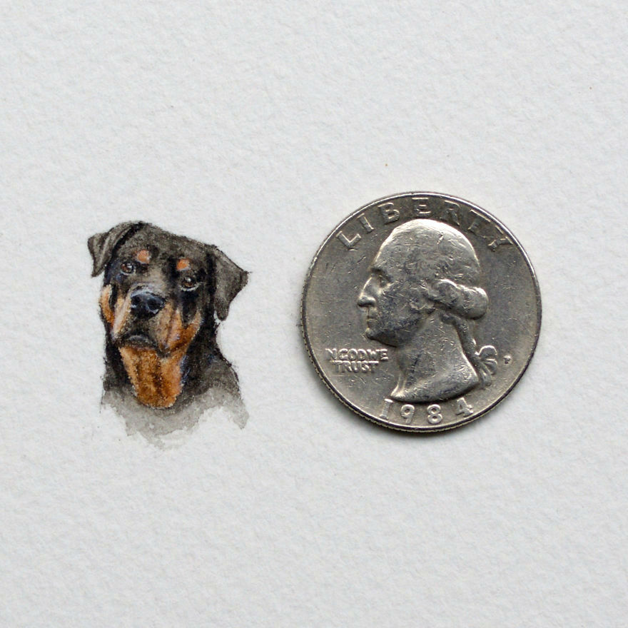 880x880 Miniature Watercolor Paintings