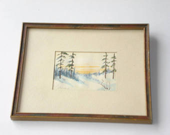 340x270 Miniature Watercolor Etsy