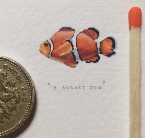 500x476 Miniature Watercolor Painting By Lorraine Loots