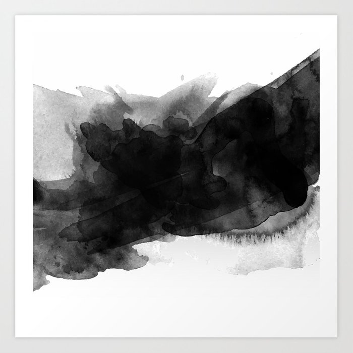 700x700 Minimalist Watercolor Ink Art Print By Valentinestorm Society6