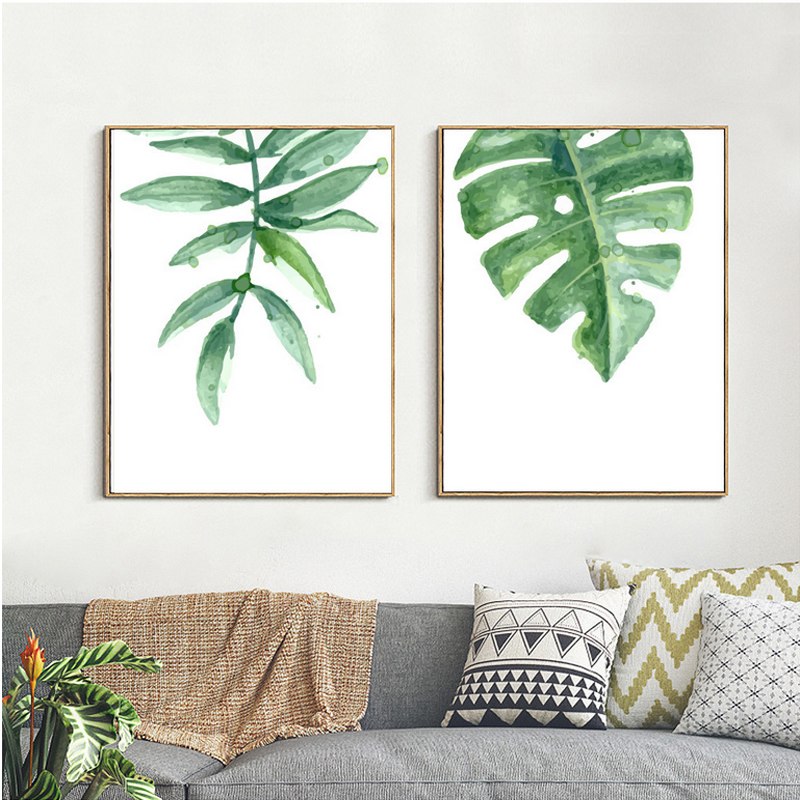 800x800 Watercolor Green Leaves 01