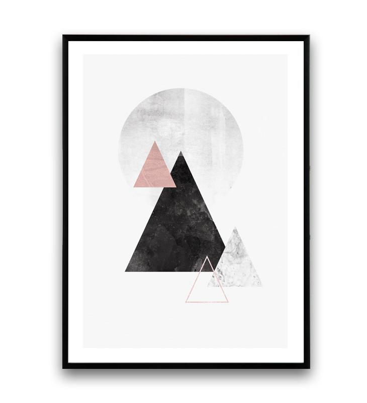 730x803 Watercolor Mountains Print, Minimalist Modern Print, Abstract
