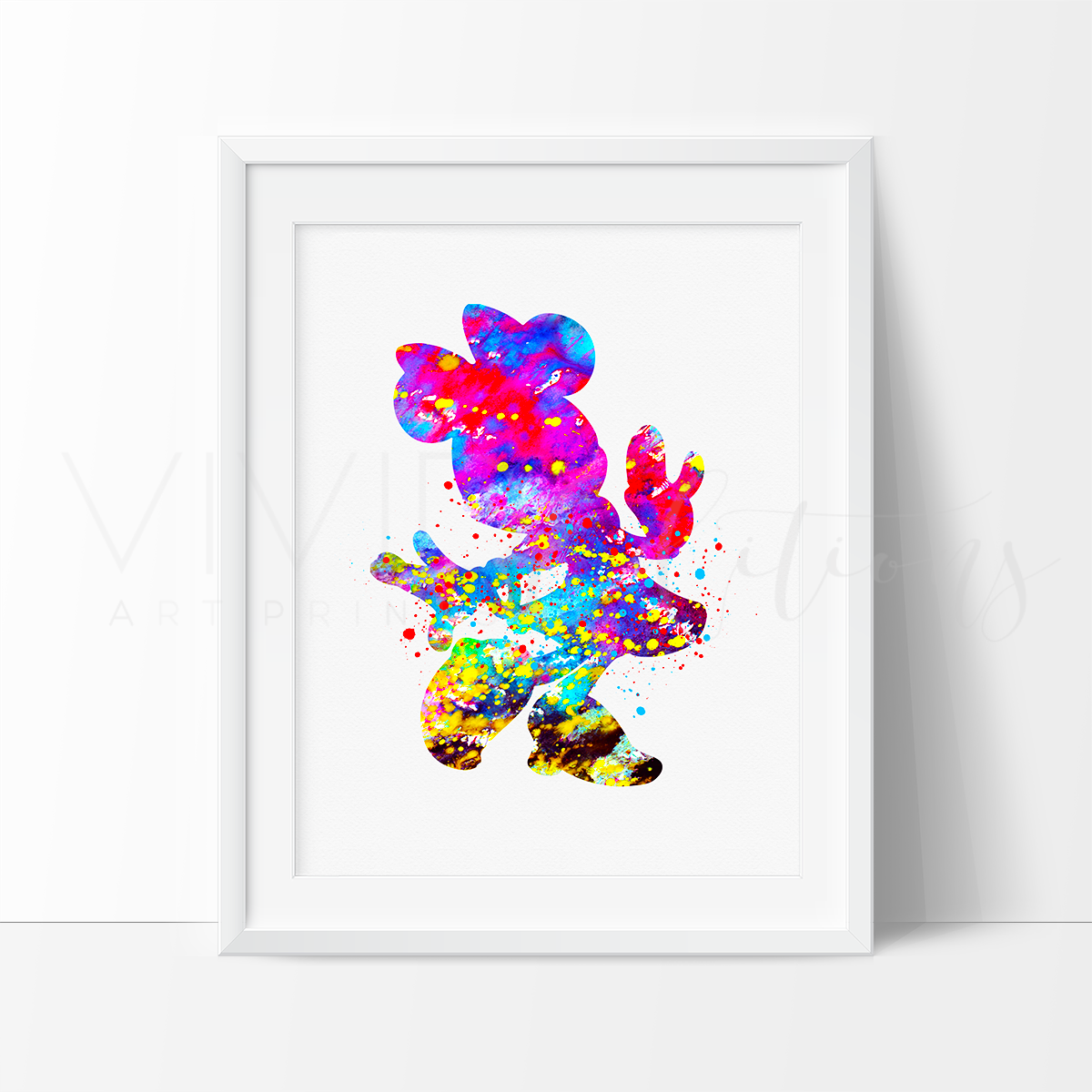 1200x1200 Minnie Mouse 4 Watercolor Art Print