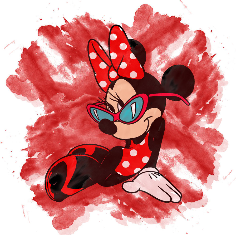 896x892 Minnie Mouse Watercolor By Jmascia