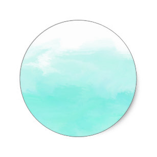 307x307 Mint Green Watercolor Stickers Zazzle Ca