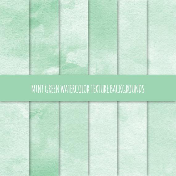 570x570 Mint Green Watercolor Texture Digital Paper Mint Painted Etsy