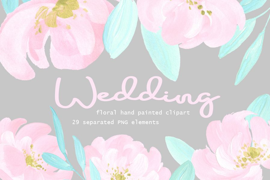 898x599 Wedding Watercolor Flowers Blush Mint Colors