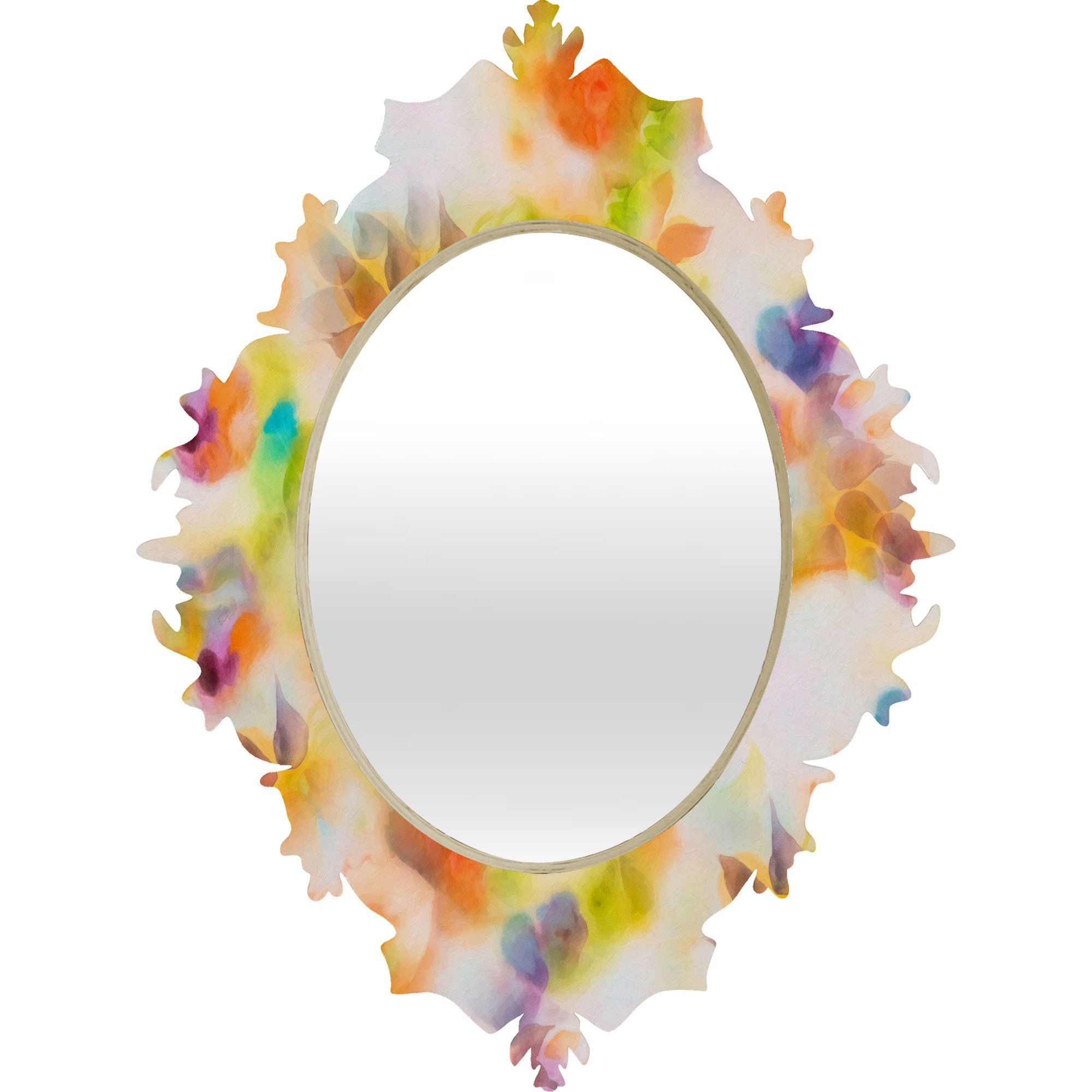 2000x2000 Watercolor Vintage Peonies Baroque Mirror Marta Spendowska