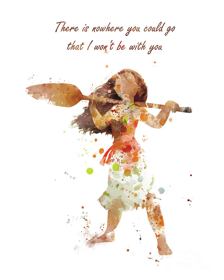 720x900 Moana Watercolor Mixed Media By Monn Print