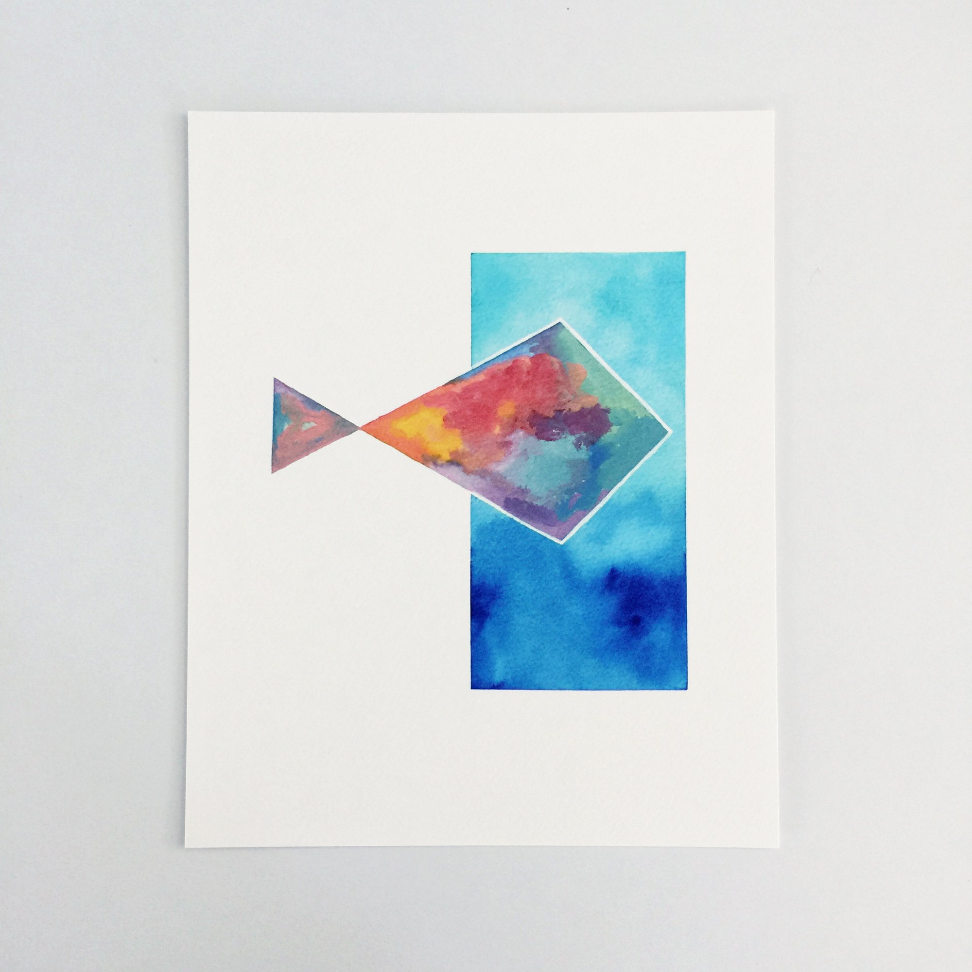 2000x2000 Day 40 Geometric Abstract Watercolor Art Print
