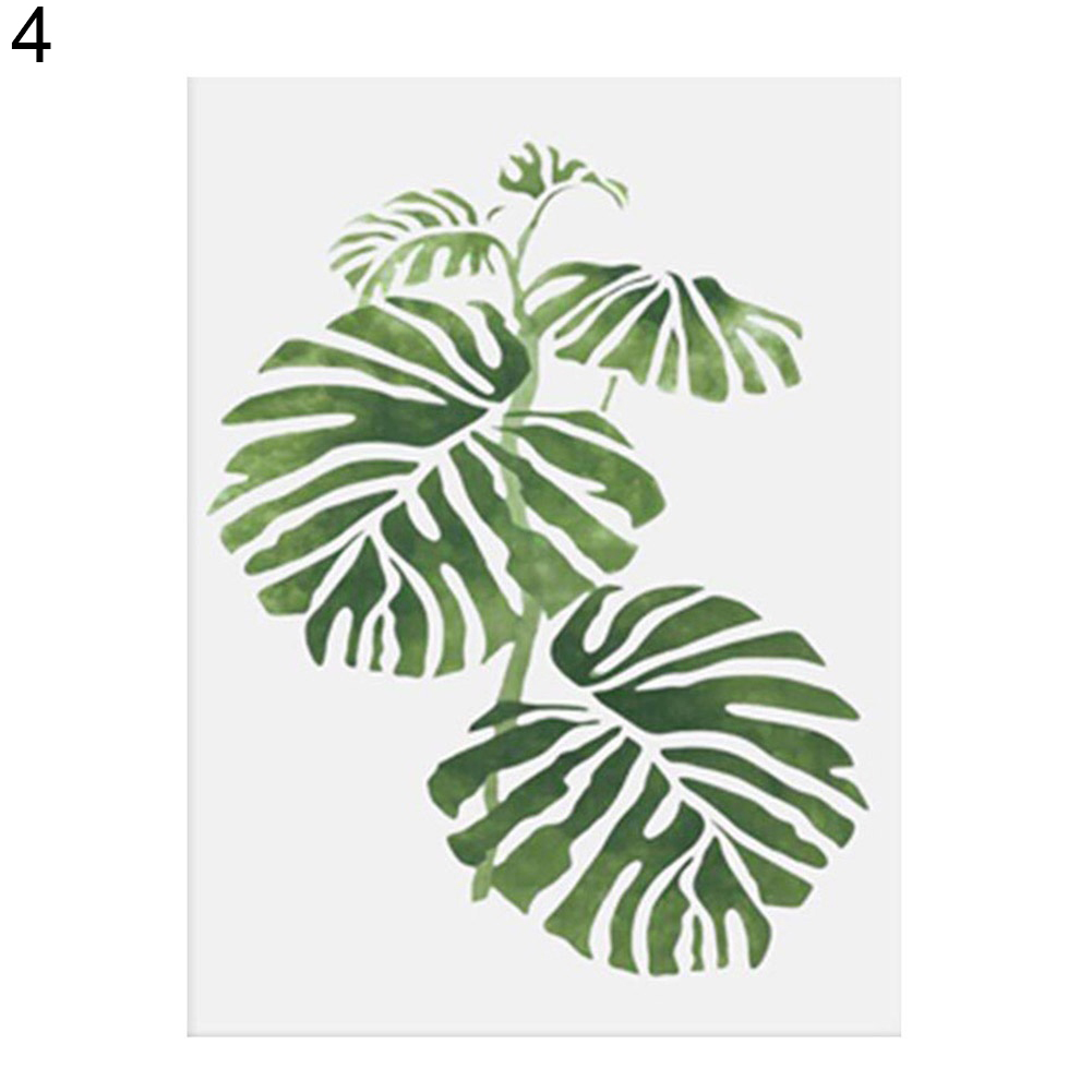 1001x1001 Modern Watercolor Green Plant Canvas Painting Palm Leaf Art Wall