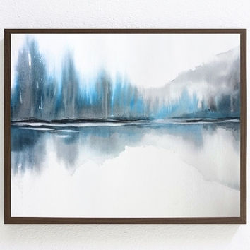 354x354 Abstract Landscape Watercolor Painting, From Nancyknightart.etsy.