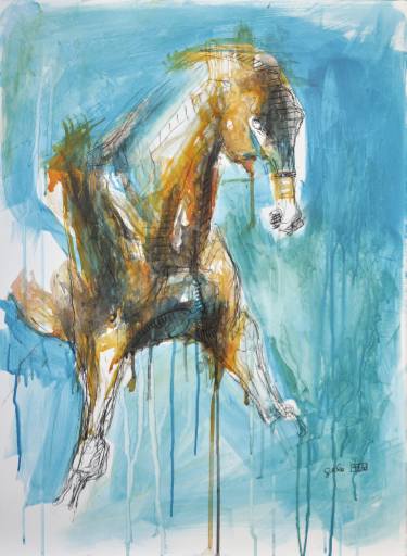375x512 Original Horse Watercolor Paintings For Sale Saatchi Art
