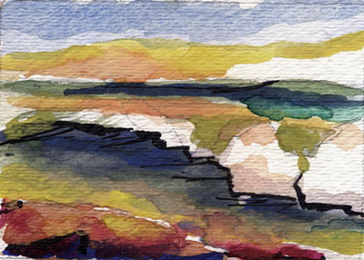 400x286 Aceo Size Modern Contemporary Seascape Landscape And Still Life