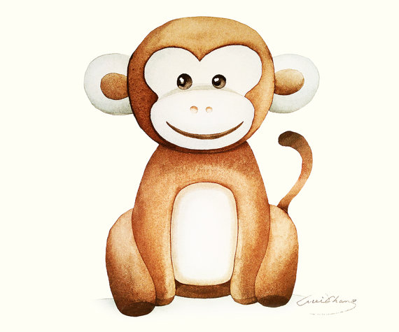 570x475 Monkey Wall Art Print