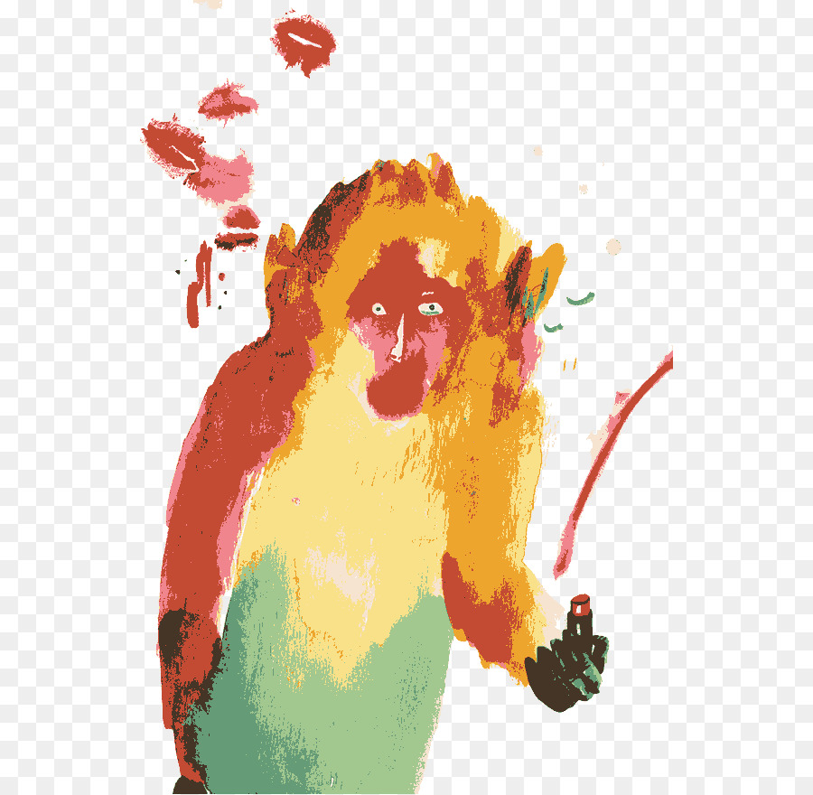 900x880 Visual Arts Mad About Monkeys Watercolor Painting Illustration