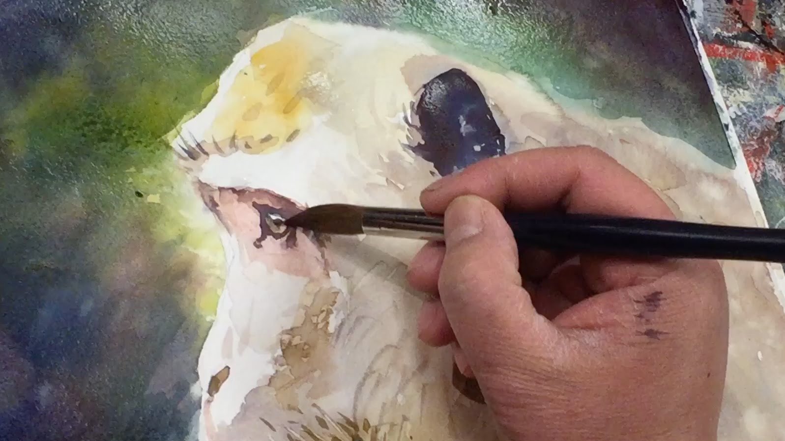 1597x898 Watercolor Painting Of A Monkey