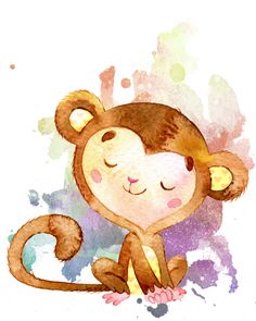 236x295 Cally Jane Studio Some Lovely Monkeys Watercolor