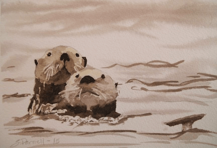 432x296 The Art House Monochromatic Watercolor