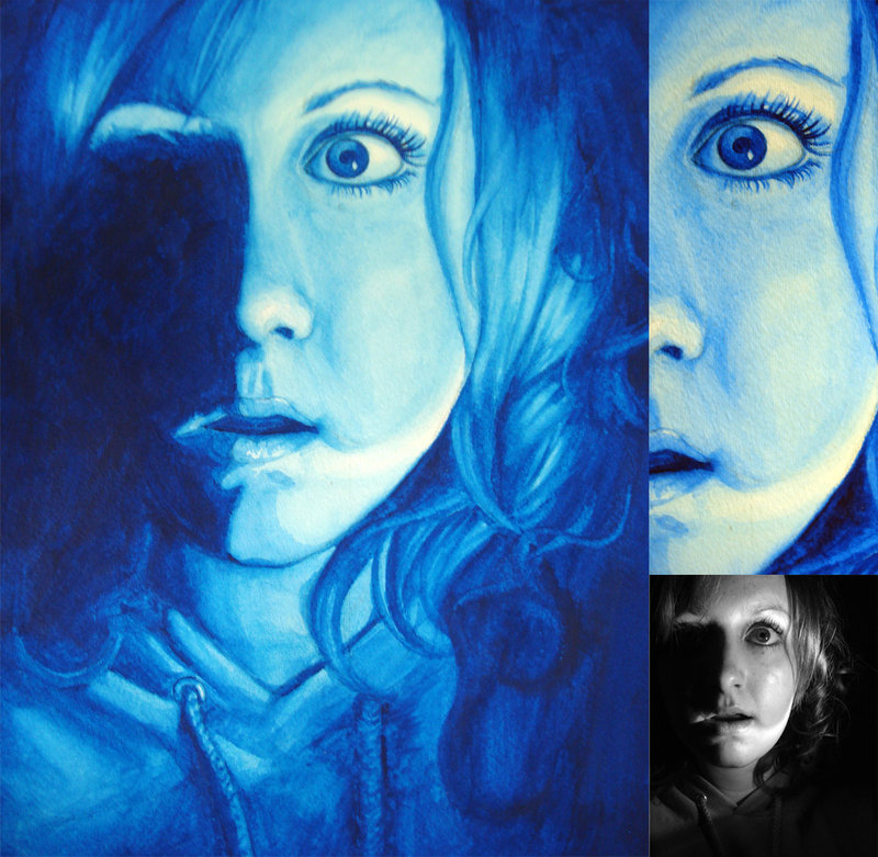 800x781 First Watercolor Monochromatic By Dreamerwhit