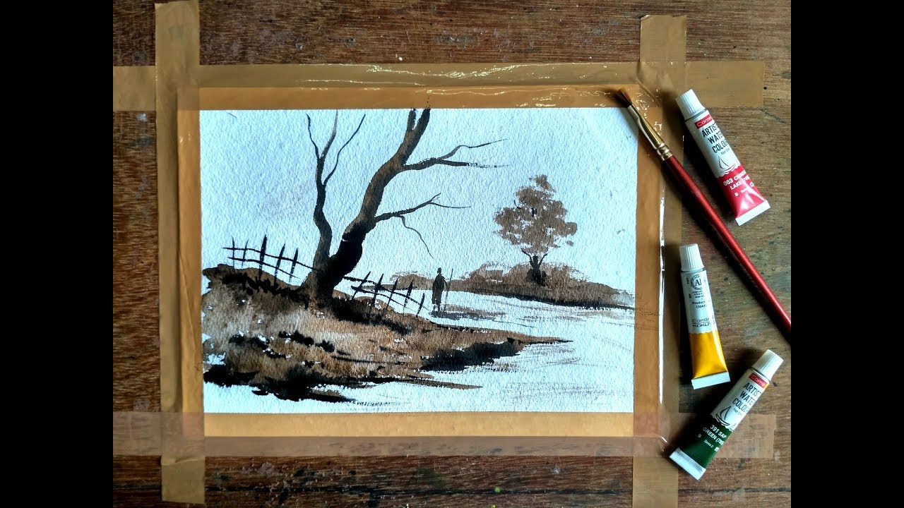 1280x720 Monochromatic Watercolor Painting For Beginners Paint With David