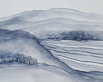 340x270 Original Watercolor Paintingscandinavian Designscandinavian Etsy