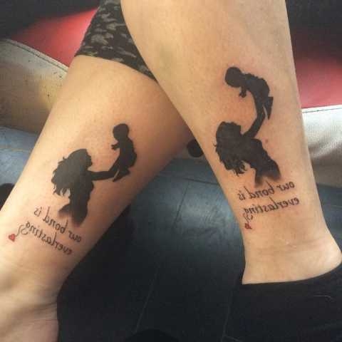 480x480 Lovely Watercolor Lovely Mother Daughter Tattoos