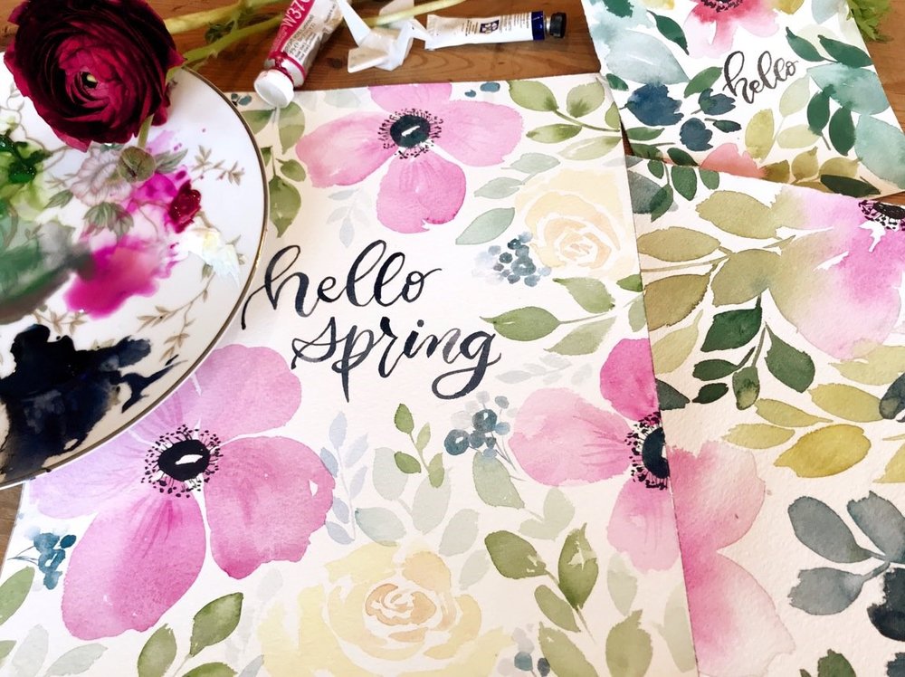 1000x748 Mother Daughter Vibrant Joint Watercolor Mint Studio