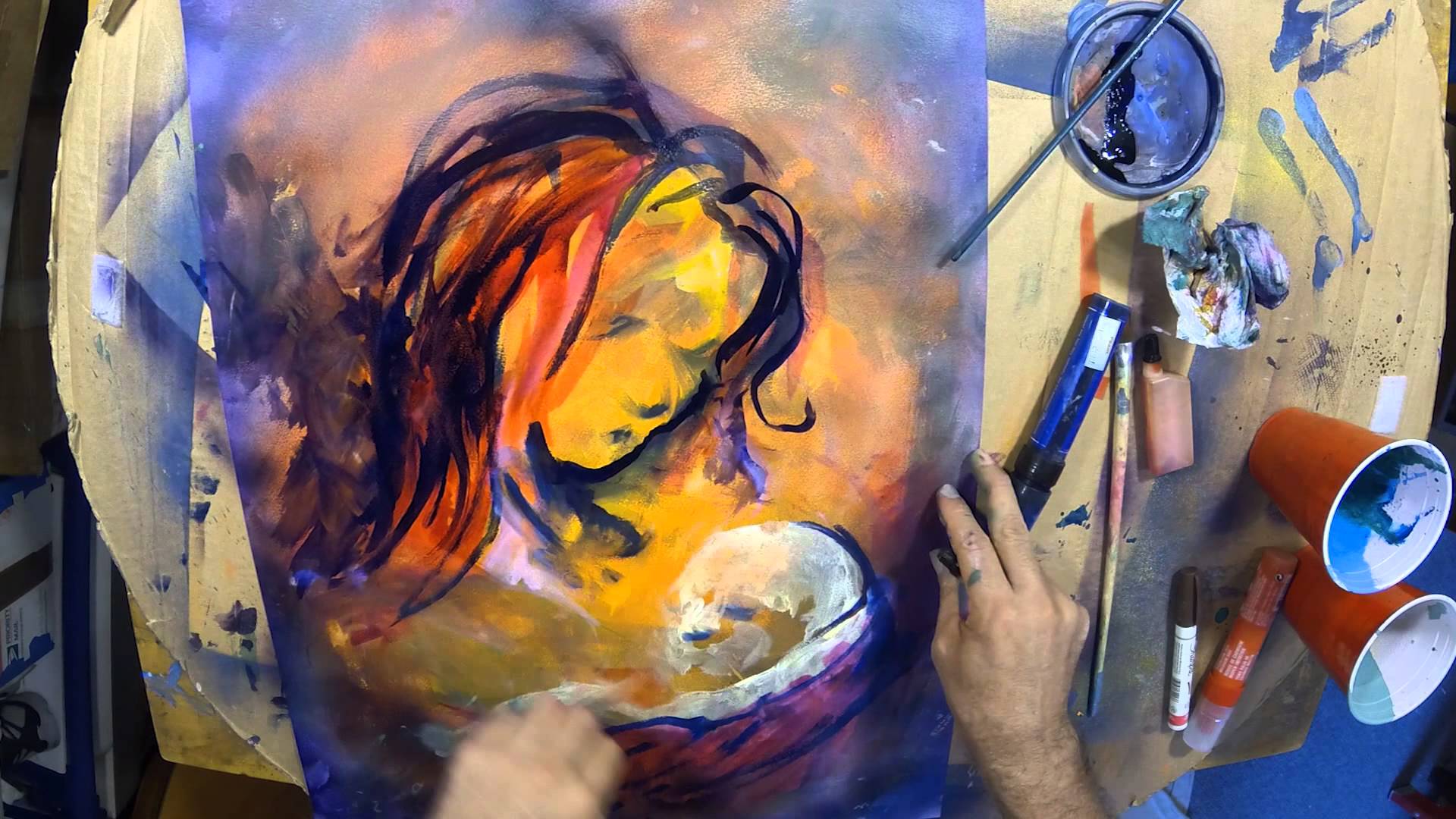 1920x1080 Russ Taylor Painting Mother Daughter