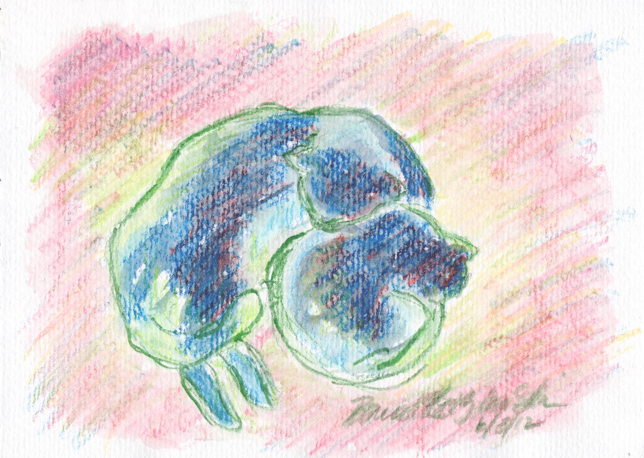 2057x1465 Daily Sketch Reprise Mother And Daughter, Sun And Shadow, 2012